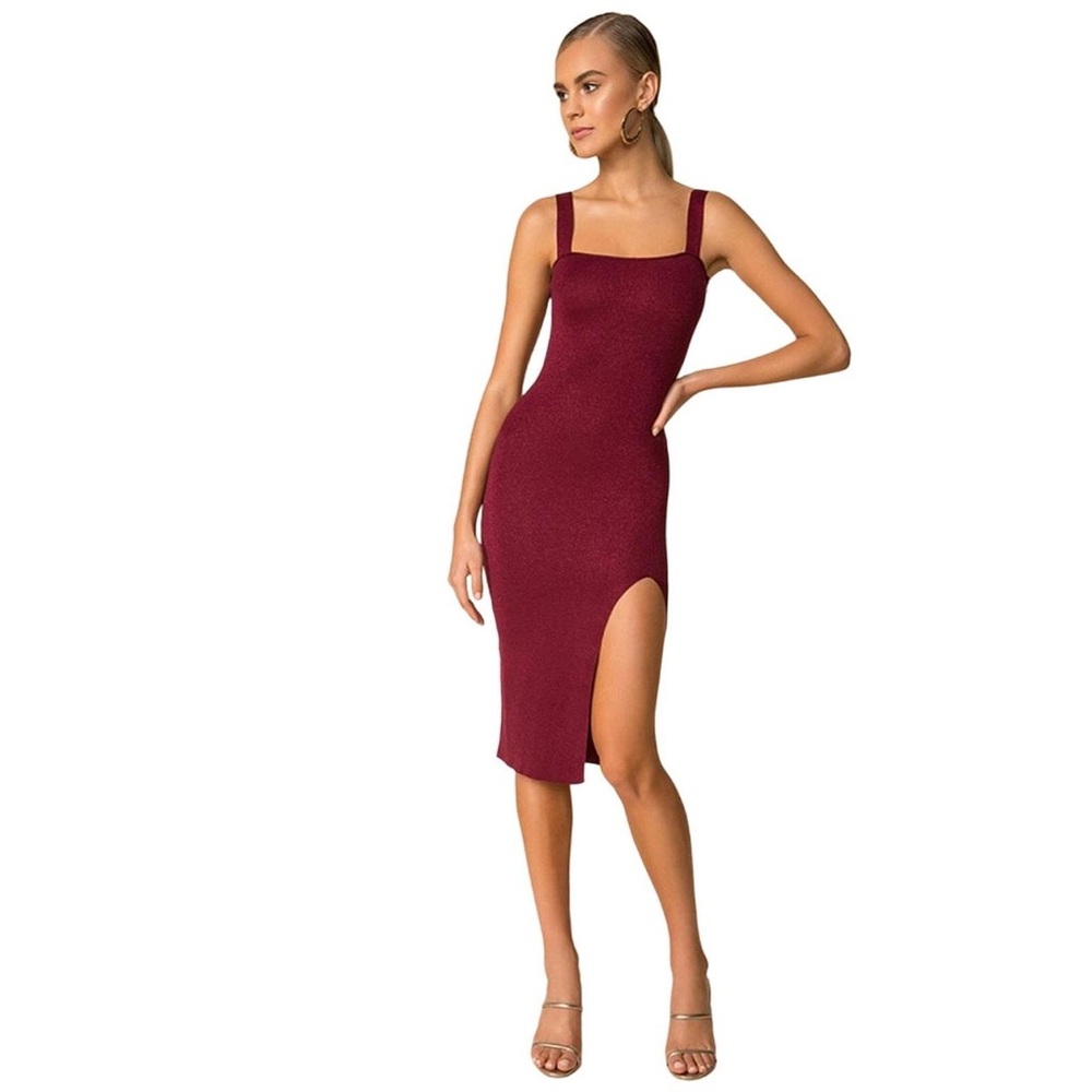 Burgundy Midi Dress